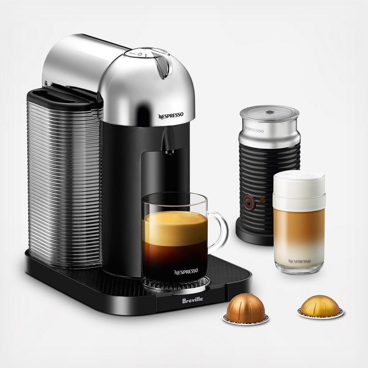 NESPRESSO Set Glass Vertuo TWO each Espresso Cup and& Saucer Brand New mug