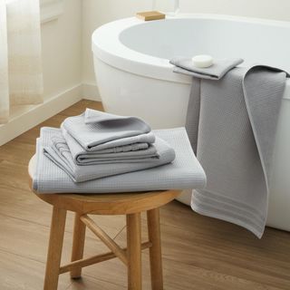 Basics Waffle Woven 6-Piece Terry Bath Towel Set