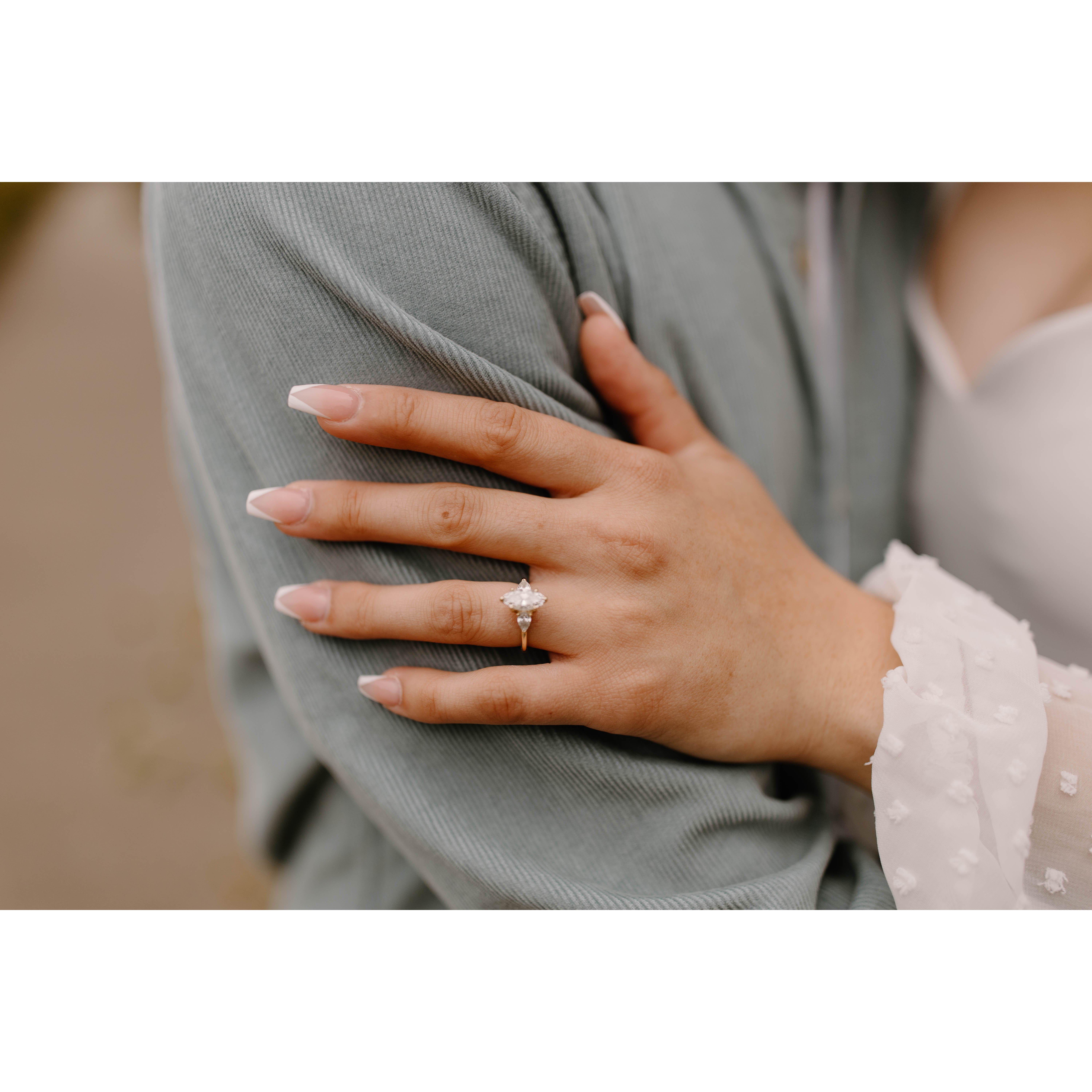 Andy custom-built my engagement ring at Dunkin's Diamonds in my hometown of Lima, Ohio.