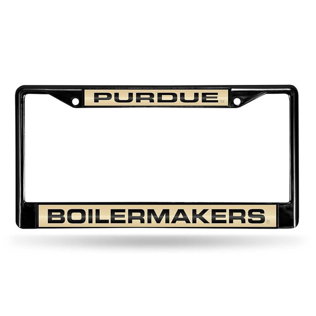 Rico Industries NCAA Black Laser Cut Chrome Frame 12" x 6" Black Laser Cut Chrome Frame - Car/Truck/SUV Automobile Accessory