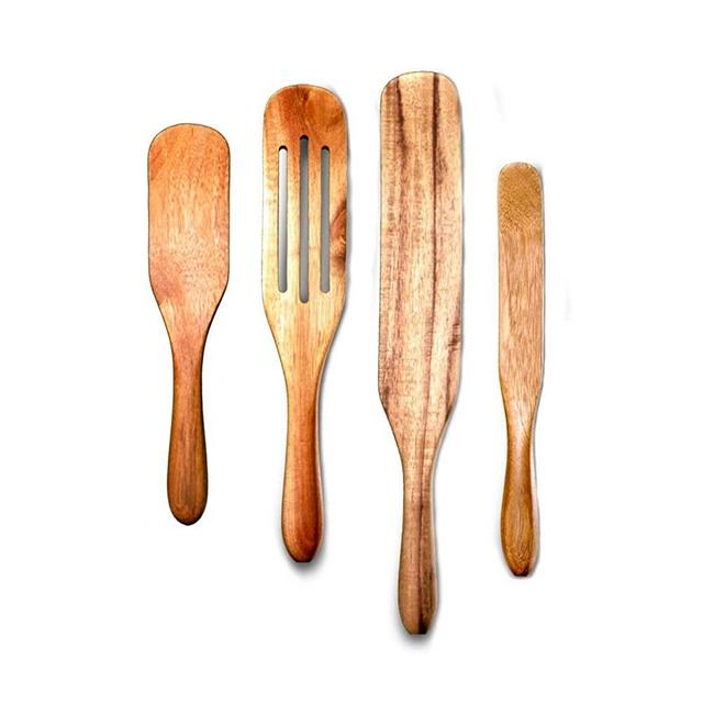 Mad Hungry 4-Piece Acacia Wood Spurtle Set (Natural)