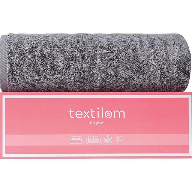 Textilom 100% Turkish Cotton Oversized Luxury Bath Sheets, Jumbo & Extra Large Bath Towels Sheet for Bathroom and Shower with Maximum Softness & Absorbent ( 40 x 80 inches )- Mid Grey