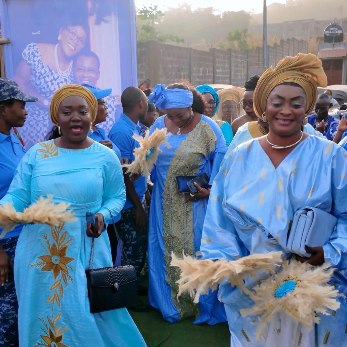 Joan’s friends celebrating on the Traditional Wedding Day