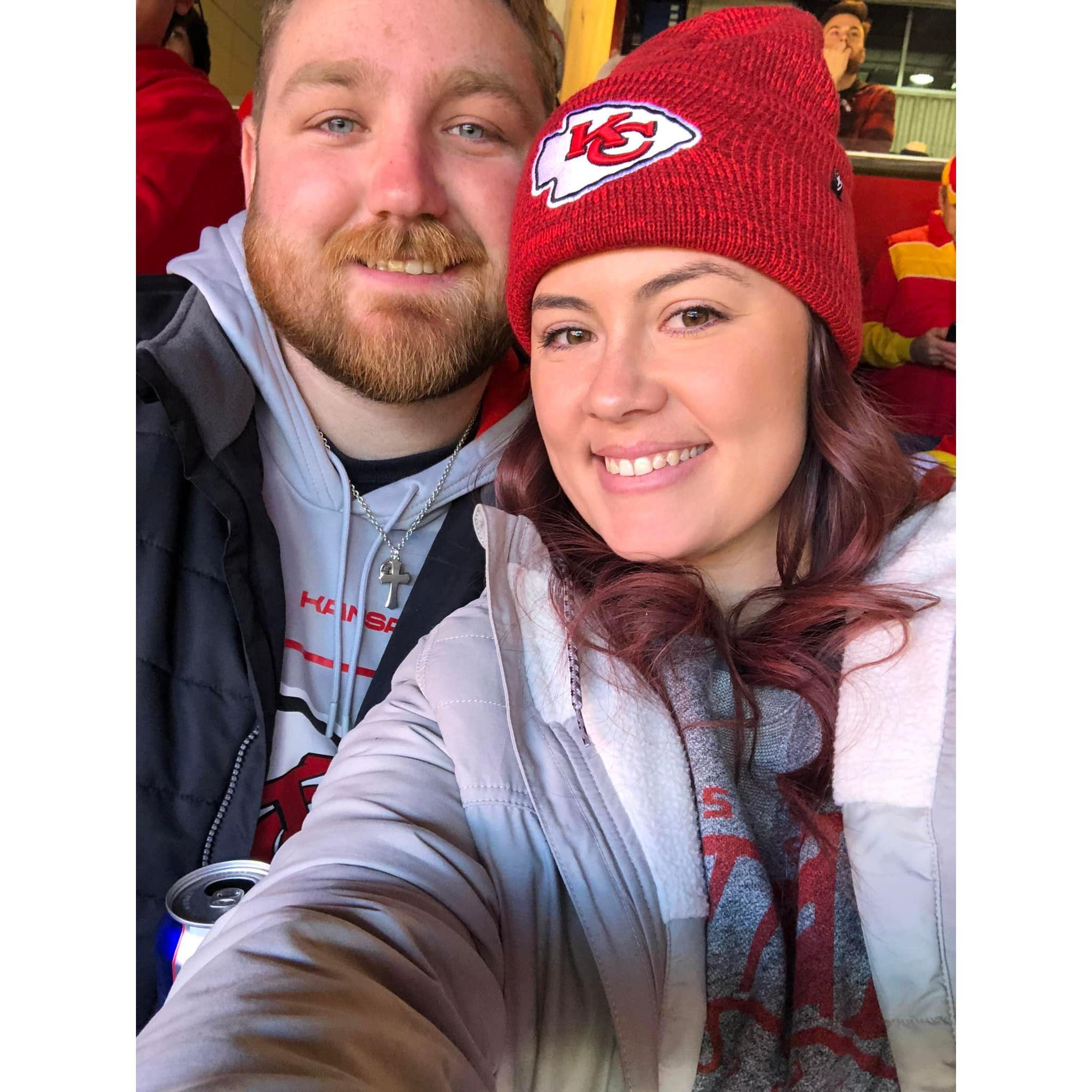 First NFL football game together