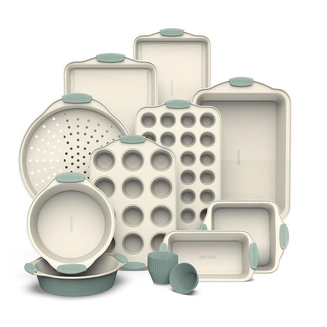 Country Kitchen Nonstick Stackable Bakeware Set - Durable, Easy Release Baking Set- 22 Pc. Includes Silicone Muffin Cups