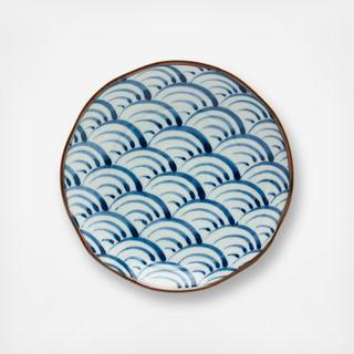 Saikai Nami Waves Dinner Plate, Set of 5