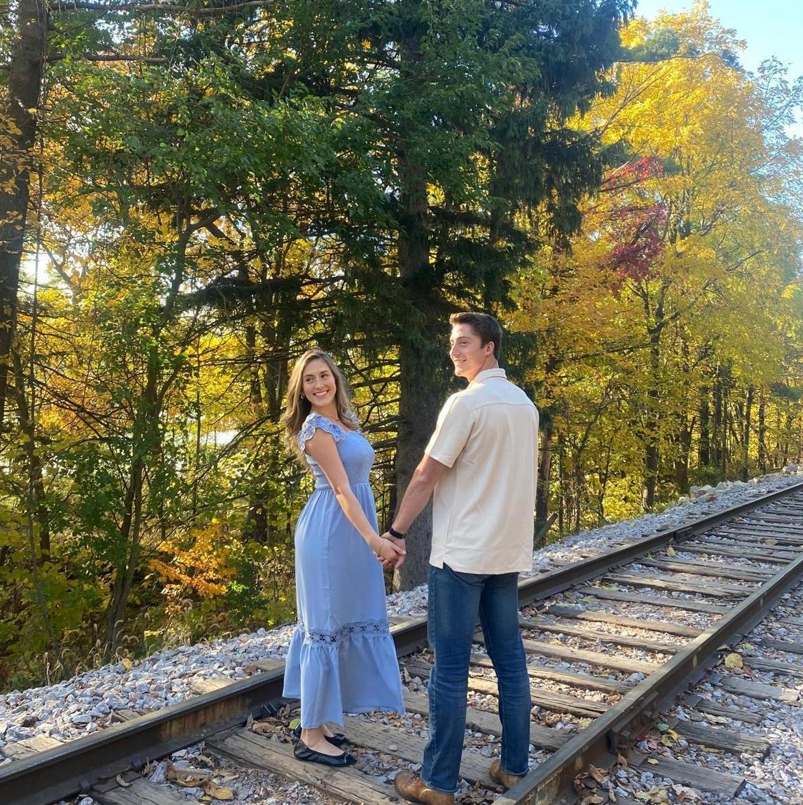 Our fun engagement photoshoot with the lovely fall colors!