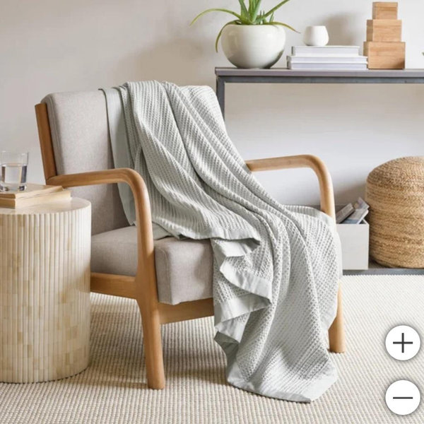 Costco - Gray Jennifer Adams Cotton Waffle Throw