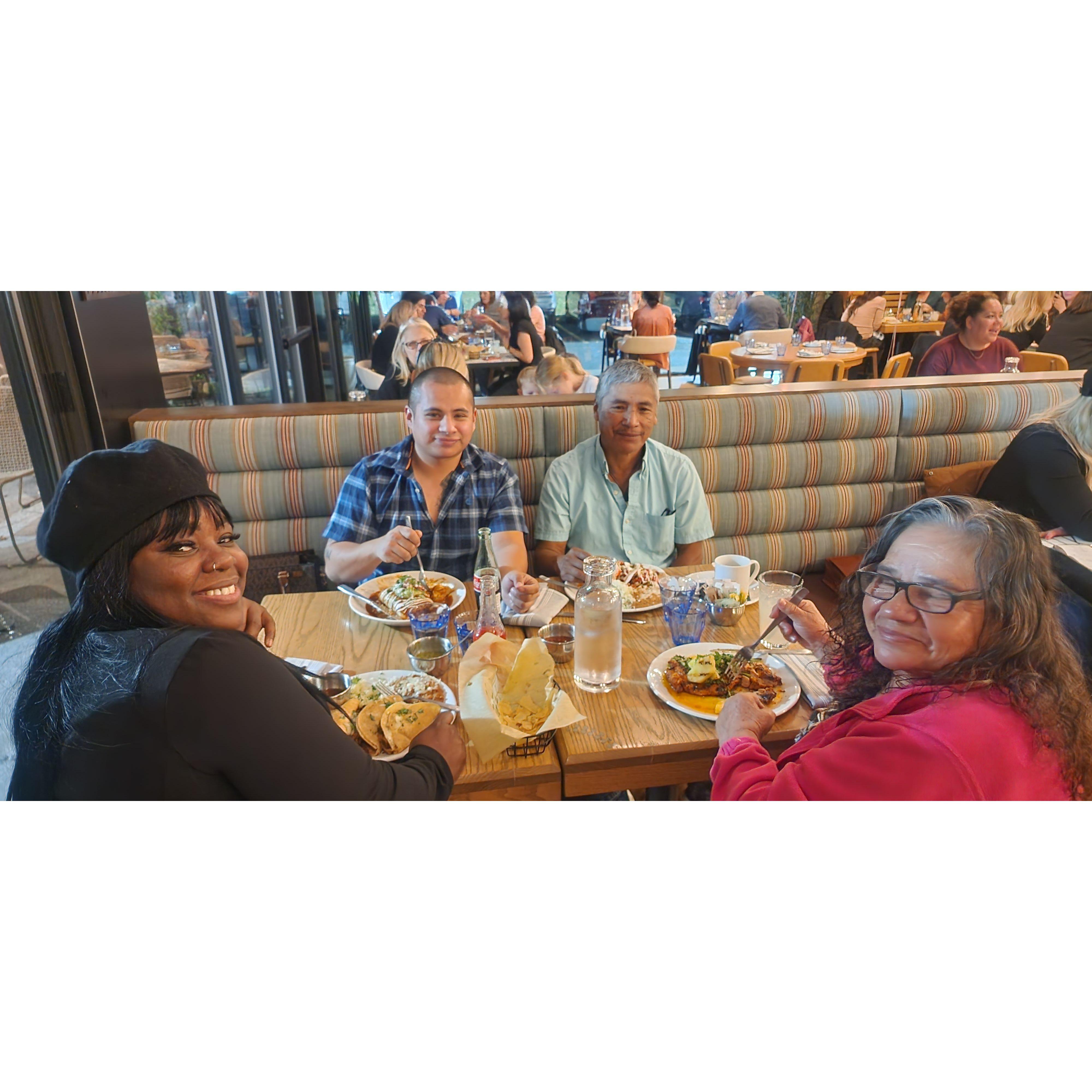 Dinner with the in-laws.