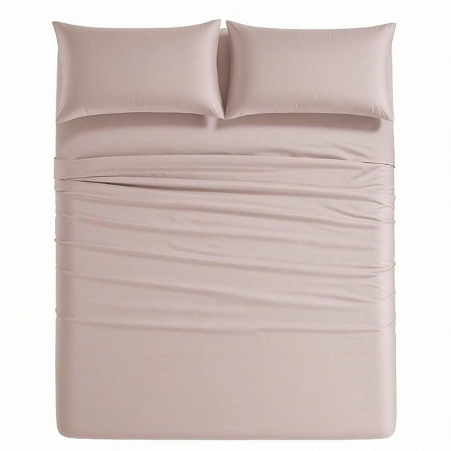 King Size Bed Sheets Set - 4 Piece Brushed Microfiber - Soft & Breathable - Deep Pocket Fitted Sheet, Flat Sheet & Pillowcases - Wrinkle & Fade Resistant (Pink, King)
