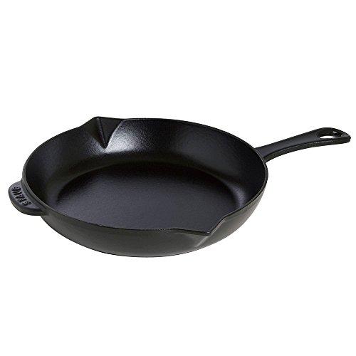 Staub 1223025 Cast Iron Fry Pan, 12-inch, Black Matte