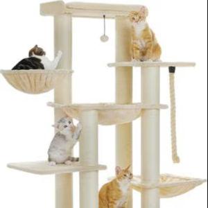 PAWZ Road 67-in Large Hammock Polyester Cat Tree & Condo, Large