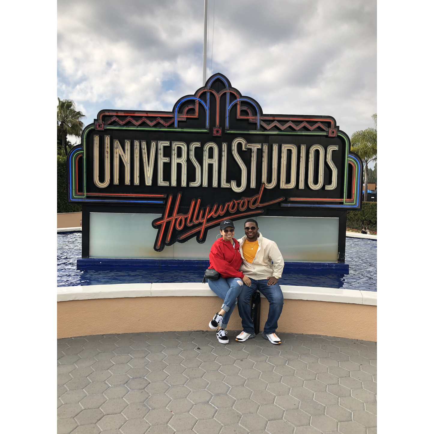 Both of our first time at Universal Studios in Los Angeles