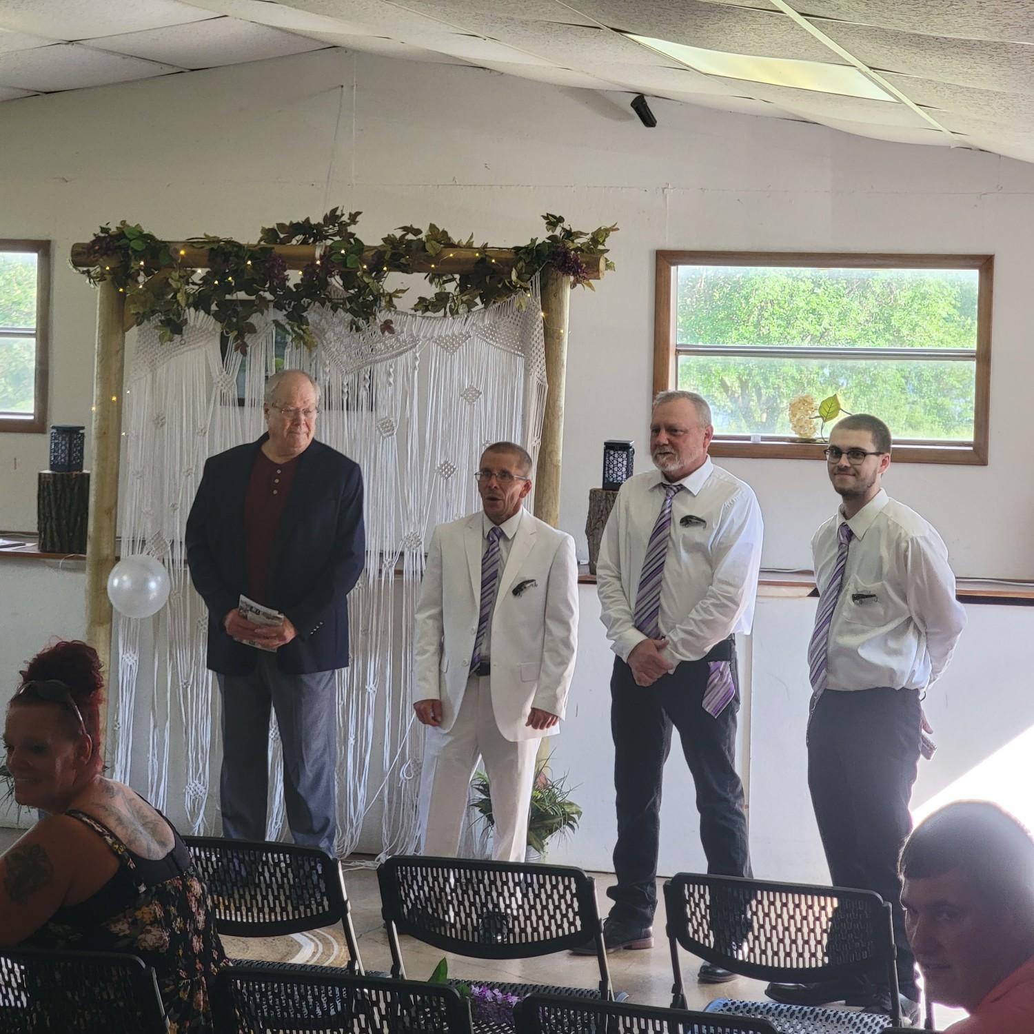 What a handsome group of men! 
Uncle Mike, Jeff, Mayner, and Gabe