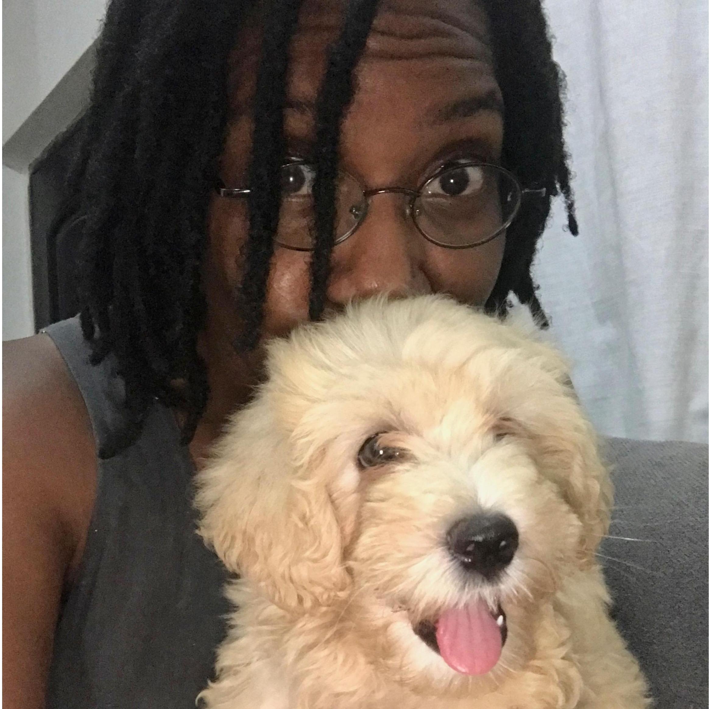 Appiah's first selfie with Marley.