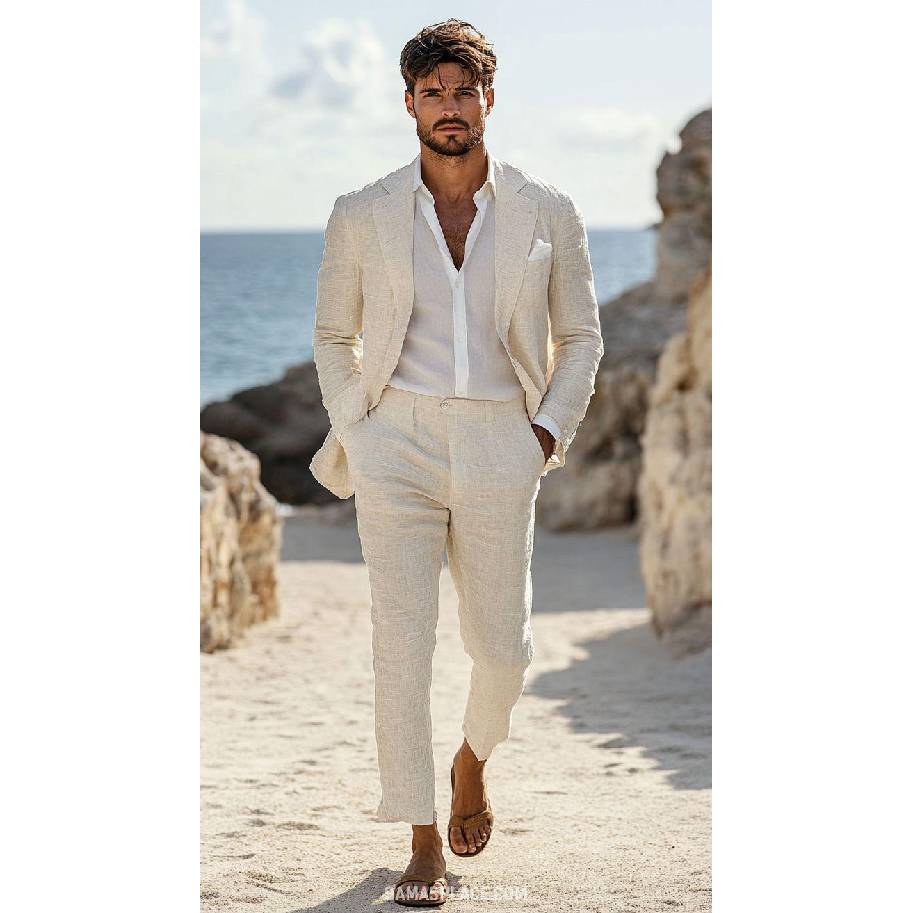 Men's wedding guest attire example