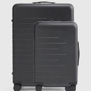 Carry-On & Large Check-In Suitcase Bundle in Black