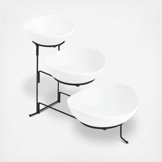 The Cellar - Whiteware Serveware Oval 3 Tier Server