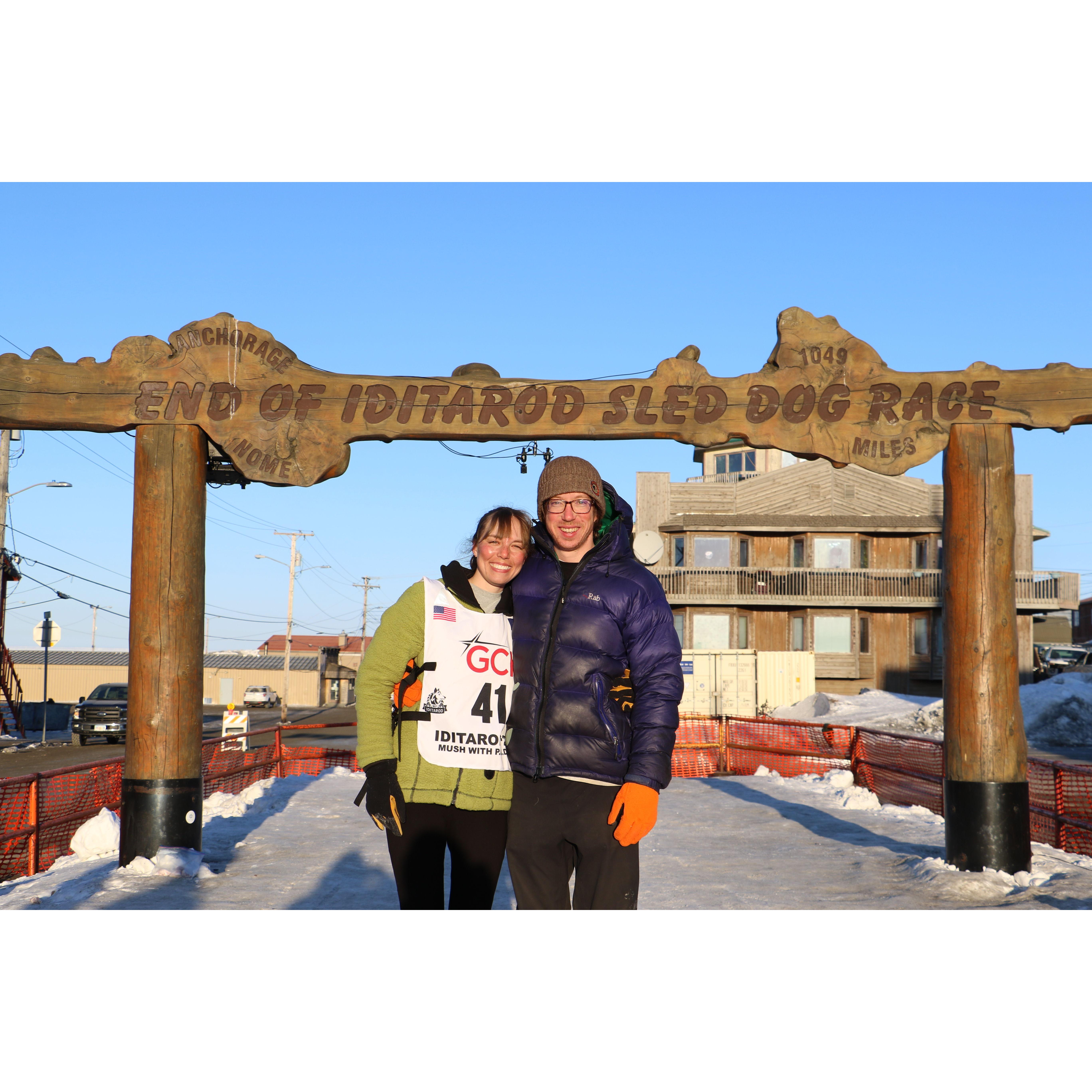Iditarod finish, Nome, AK