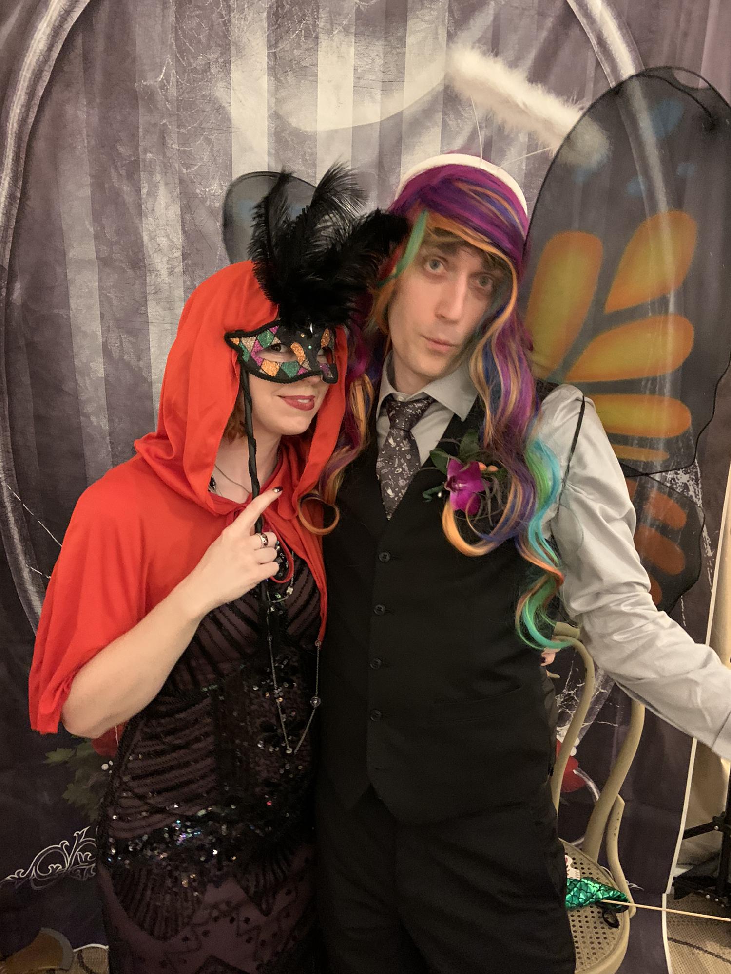 Photo booth during Wendy and Luke's wedding (Halloween themed!)