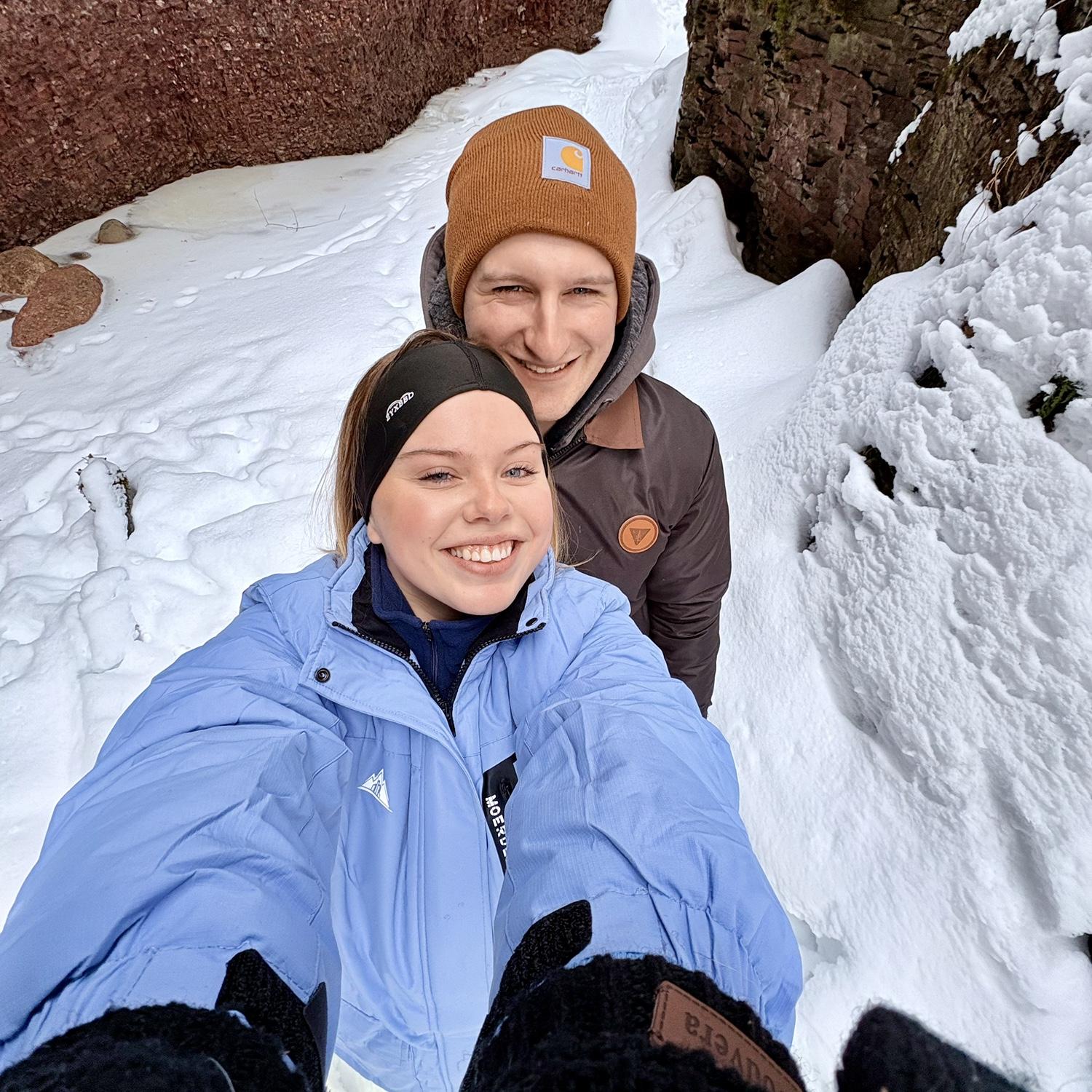 Our first photo together! Kadunce River Trail-MN