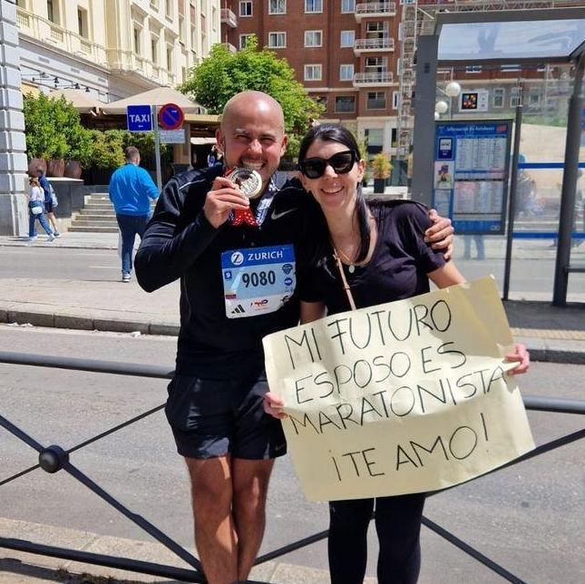 Luego de que Fran terminara el Maratón de Madrid - 2024