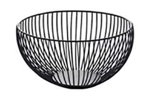 FanDuo Metal Wire Fruit Basket - Decorative Metal Frame Fruit Bowl Dessert Organizer for Living Room, Kitchen, Countertop, Black