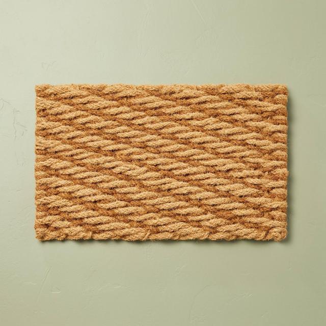 18"x30" Chunky Twisted Rope Handwoven Coir Doormat Natural/Brown - Hearth & Hand™ with Magnolia