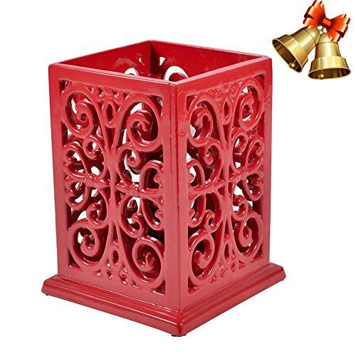 Kitchen Utensil Holder Cooking Utensil Organizer Vintage Decorative Cast Iron Utensil Holder Perfect Gift for Cooking-Red Color
