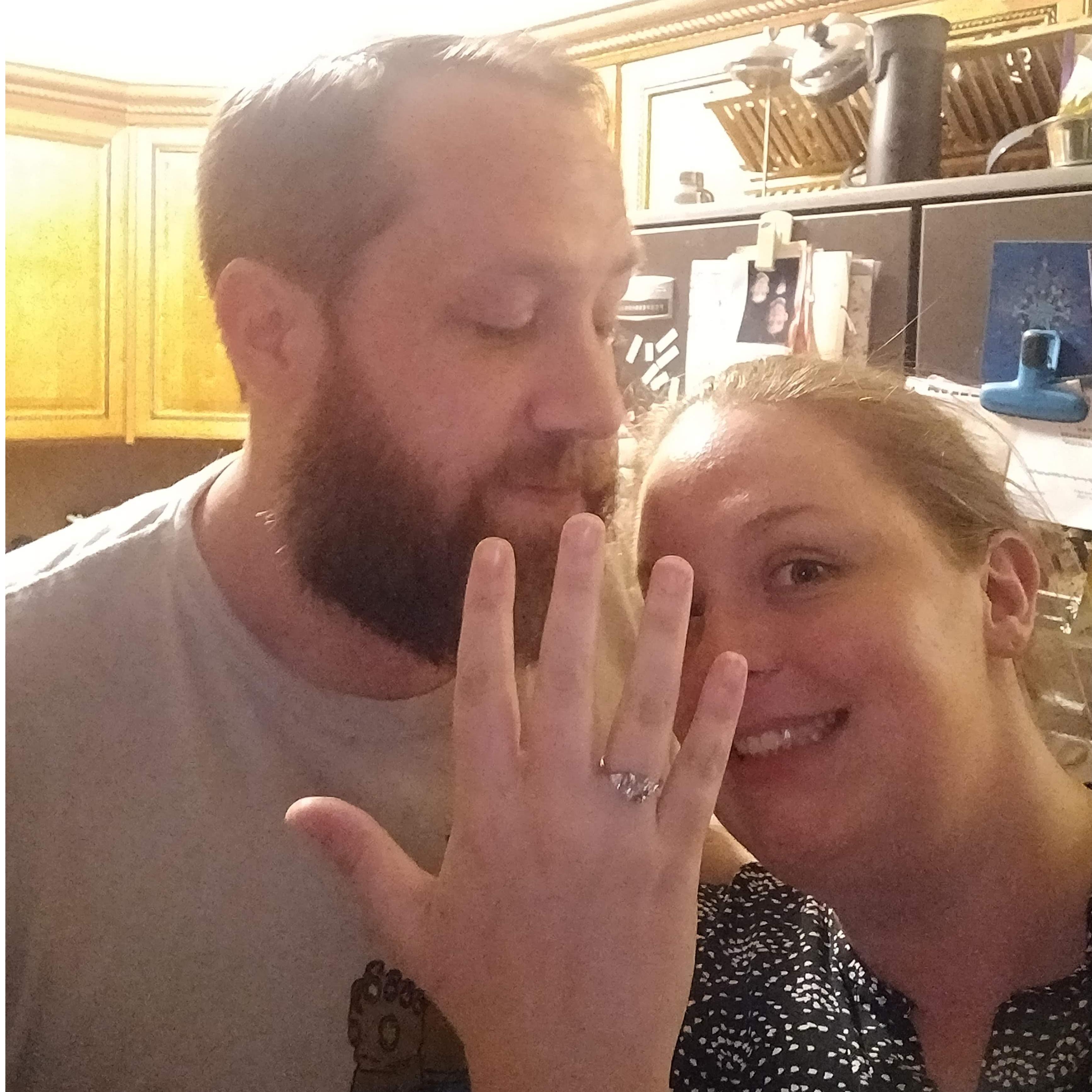 The night John proposed...too excited to take a good pic!