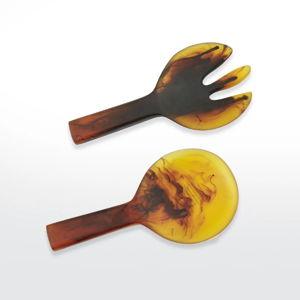 Short Handle Servers in "Tortoise Swirl"
