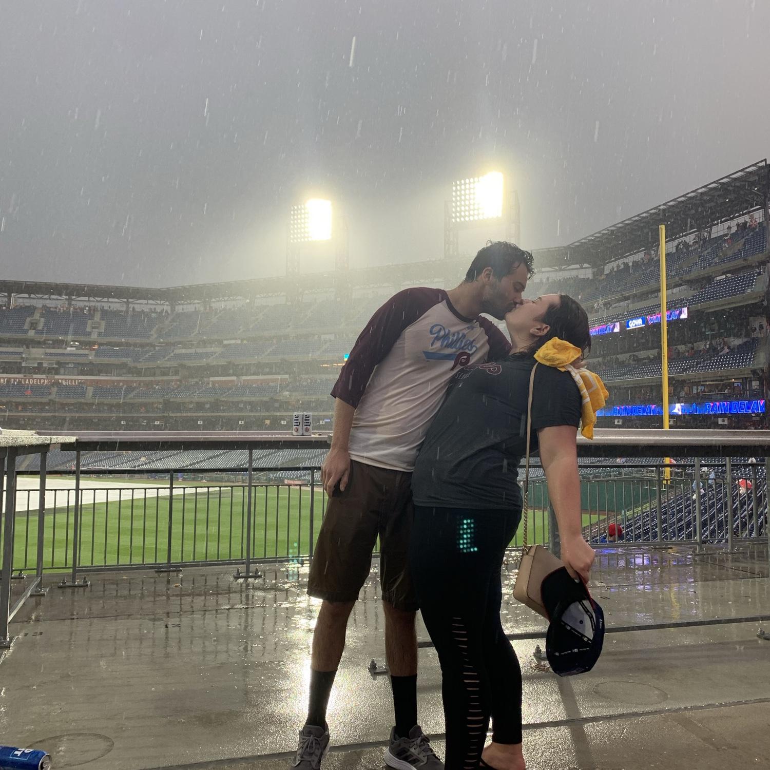 A rainy Phillies game, July 2021