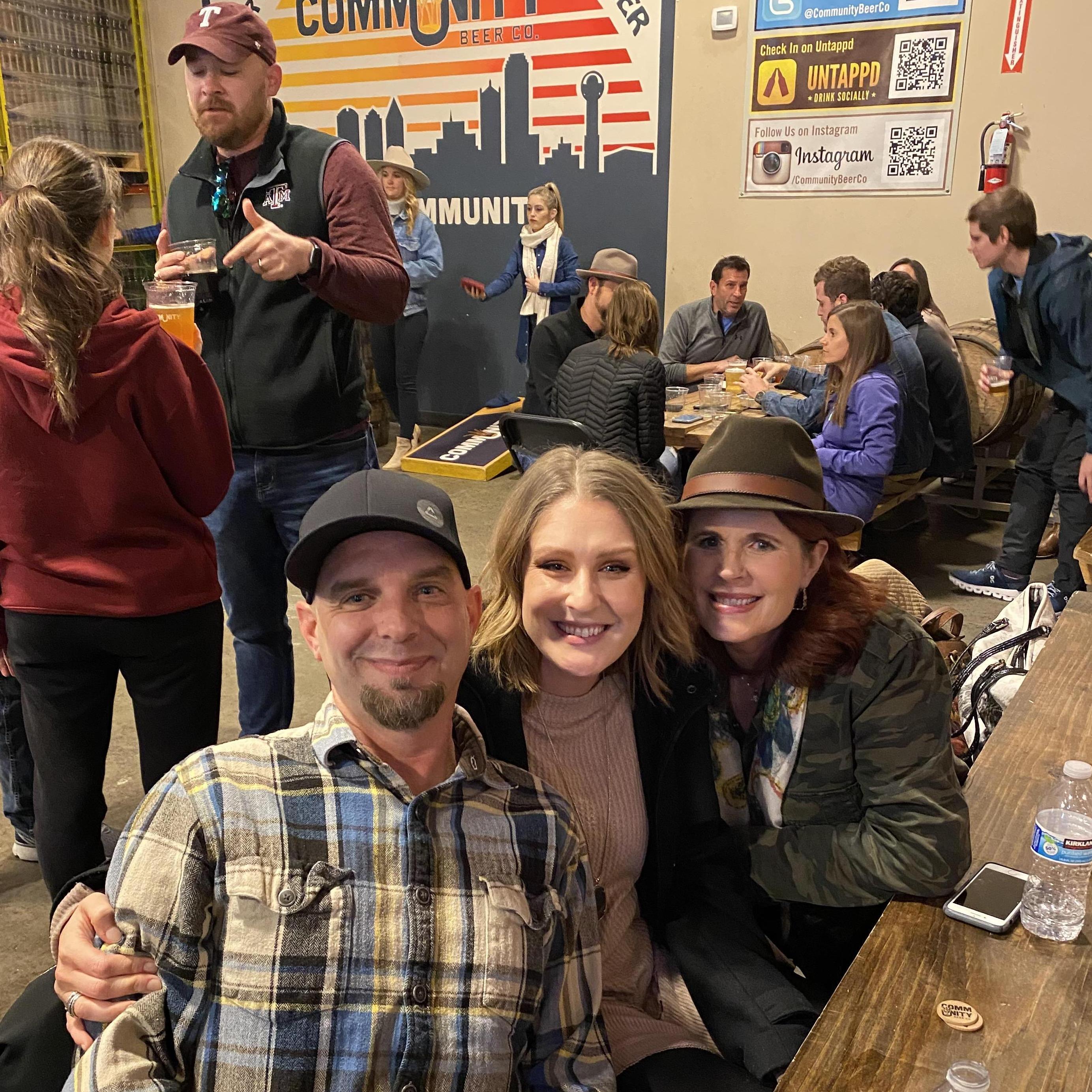 At Community Beer for Elizabeth's Dad's 60th birthday party. Pictured with the infamous Karen Ashmore, Elizabeth's mom.