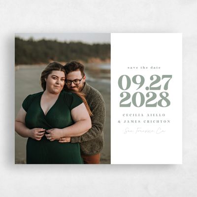 Sage, Green Wedding Save the Date - Bolduc Photo