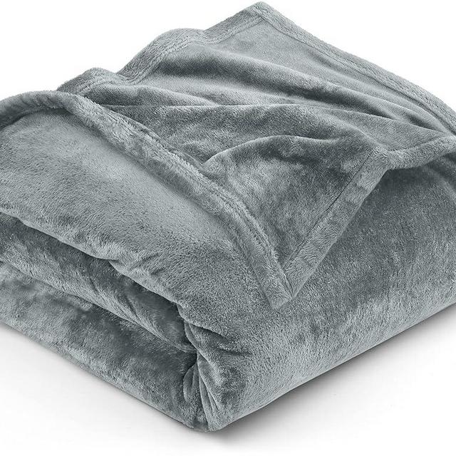 Utopia Bedding Fleece Blanket Full Size Ash Grey 300GSM Luxury Fuzzy Soft Anti-Static Microfiber Bed Blanket (90x84 Inches)