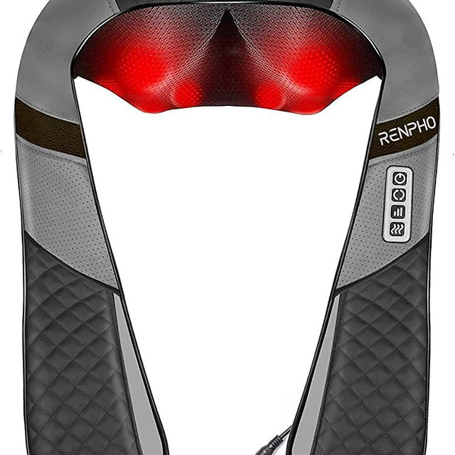 RENPHO Neck Massager with Heat, Shiatsu Shoulder Massager with Electric Deep Tissue Kneading Massage, Back, Leg, Foot, Arm, Full Body, Muscles, for Home, Car, Office