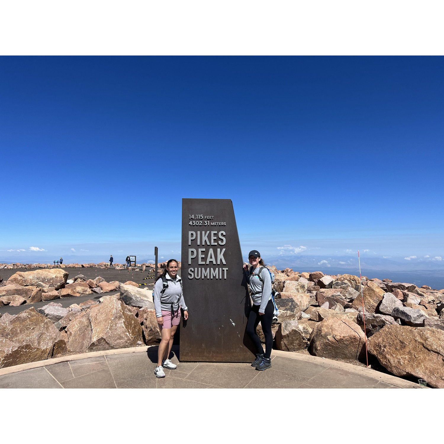 Proof of making it to the top, without the donuts yet.