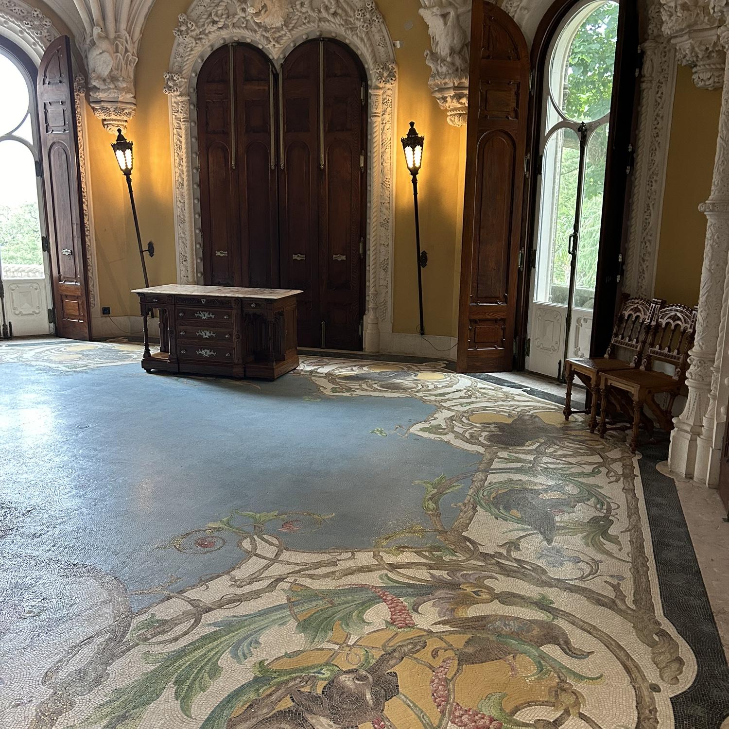 The elaborate 'hunt room' inside Sintra Castle