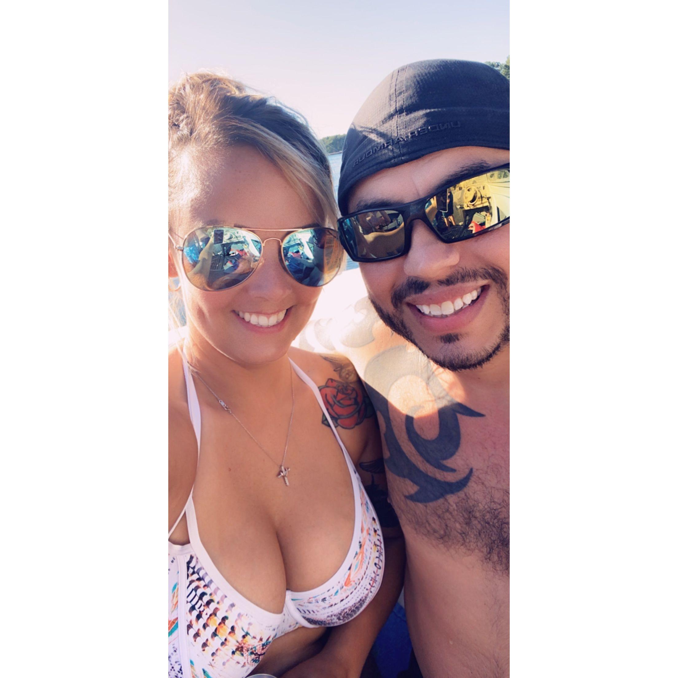 I believe this was our 2nd date. We went on the boat!