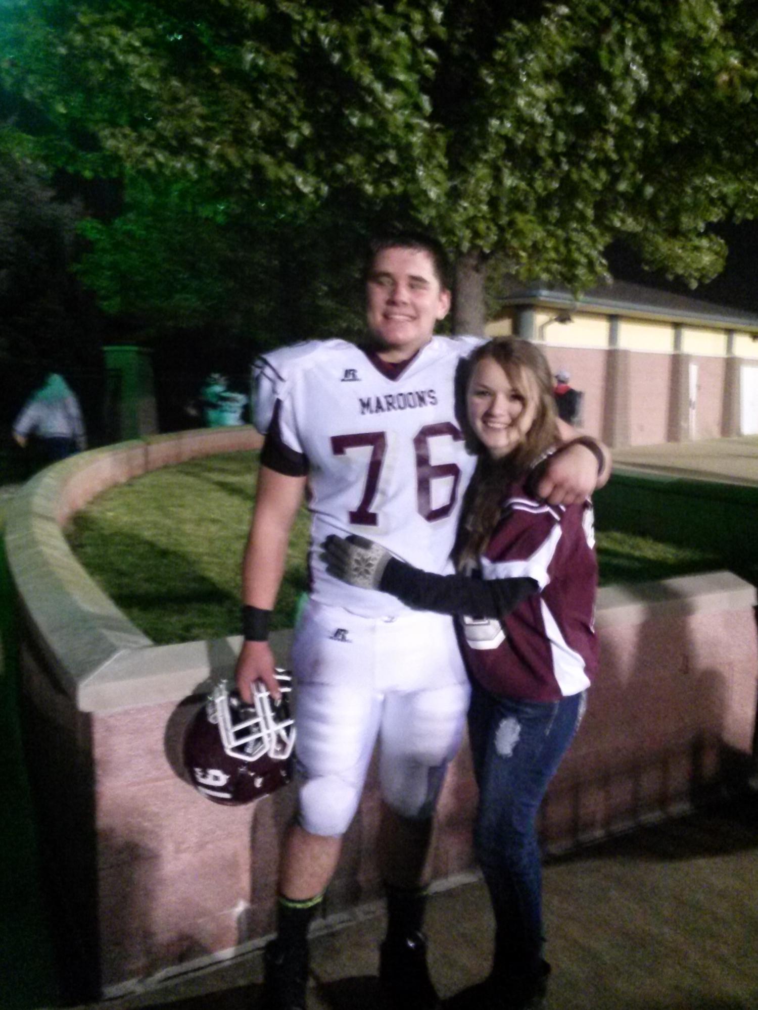 Kody’s football game at Zeeland Stadium