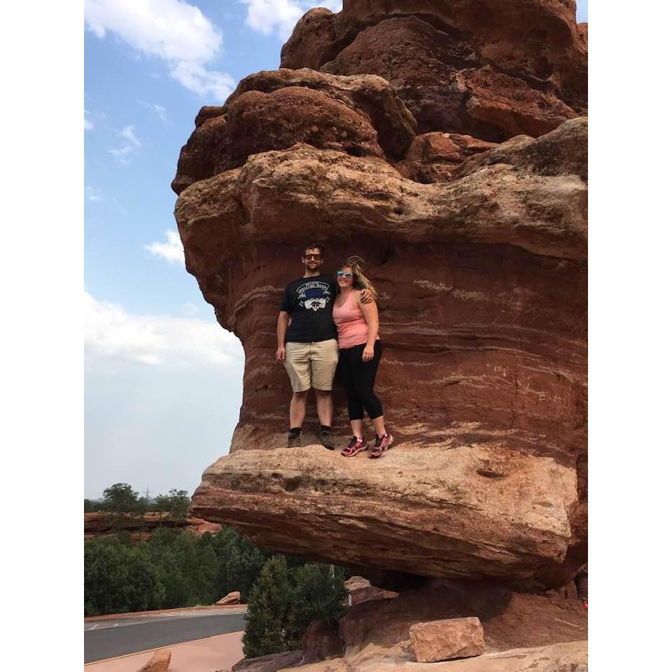 Exploring Red Rocks in Colorado Springs during our first camping trip to Colorado.