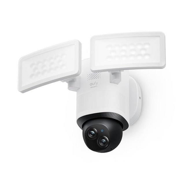 eufy Security Floodlight Camera E340 Wired, 360° Pan and Tilt, 24/7 Recording, Dual-Band Wi-Fi, 2,000 Lumens, Motion-Activated, Dual Camera, HomeBase 3 Compatible, Local Storage, No Monthly Fee