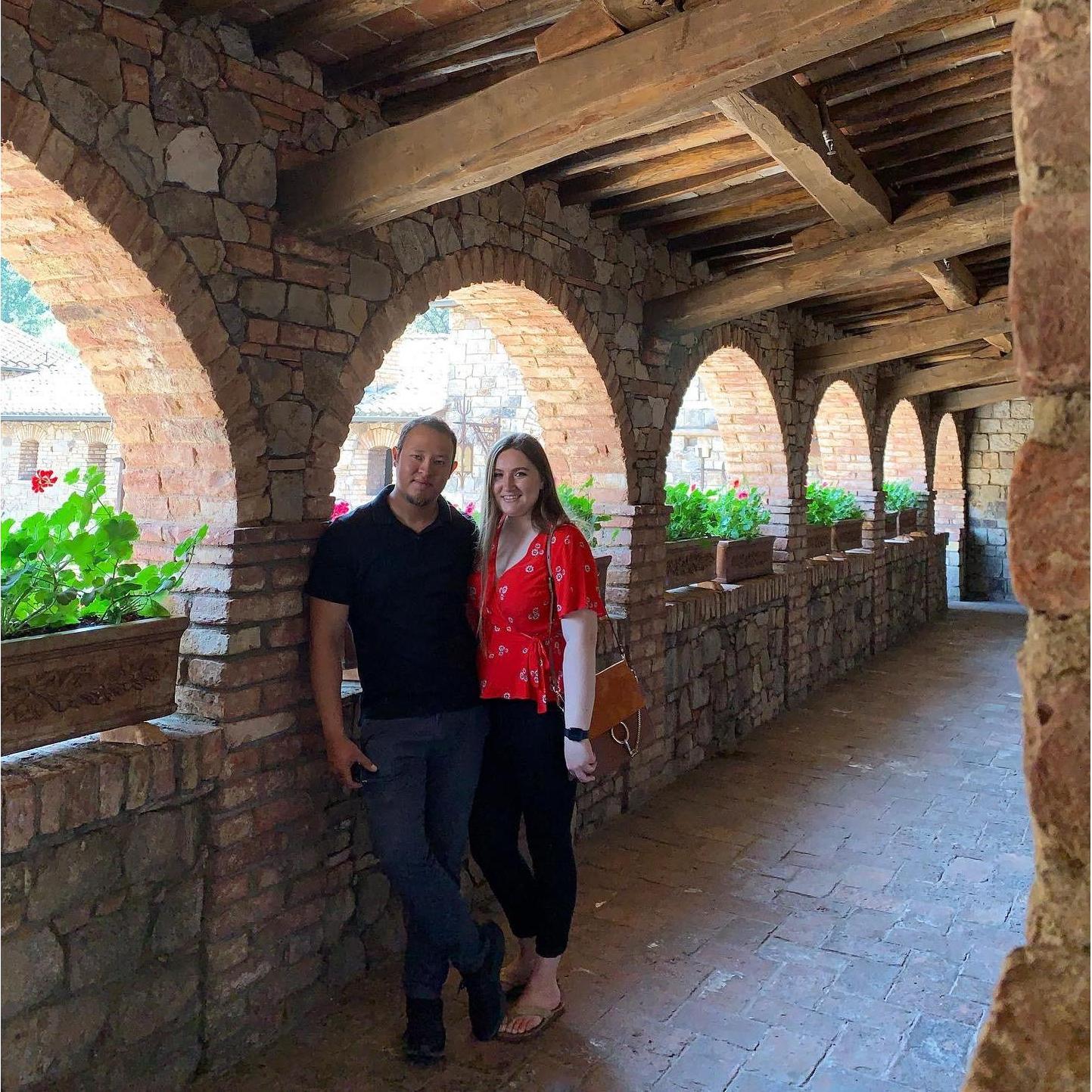 Our 4 year anniversary at our favorite winery!