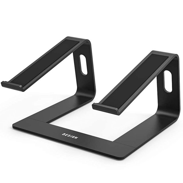 Besign LS03 Aluminum Laptop Stand, Ergonomic Detachable Computer Stand, Riser Holder Notebook Stand Compatible with MacBook Air Pro, Dell, HP, Lenovo More 10-15.6" Laptops, Black