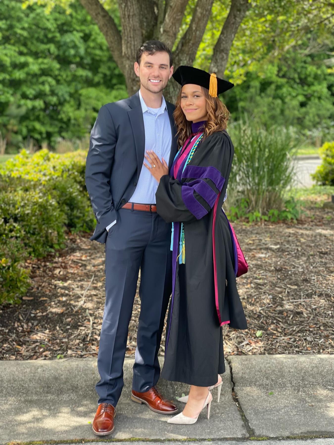 Law School Graduation, thankful to Cody for all his love and support.