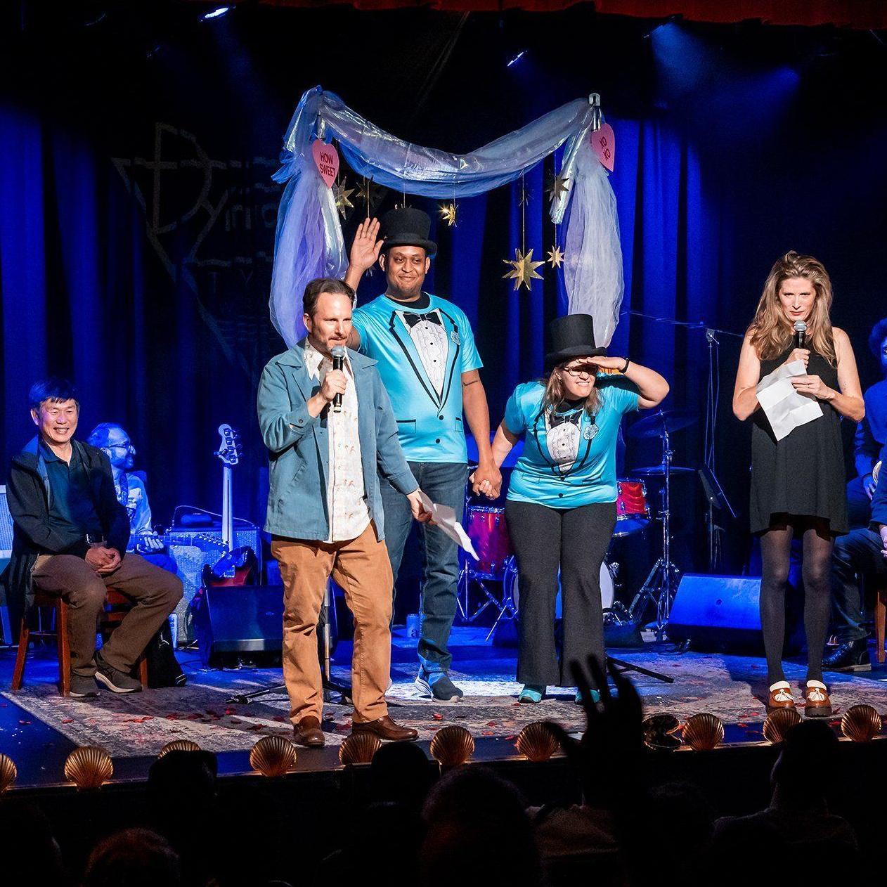 Looking for any objections in the audience. (Cameo from the notary seated on the left!)
