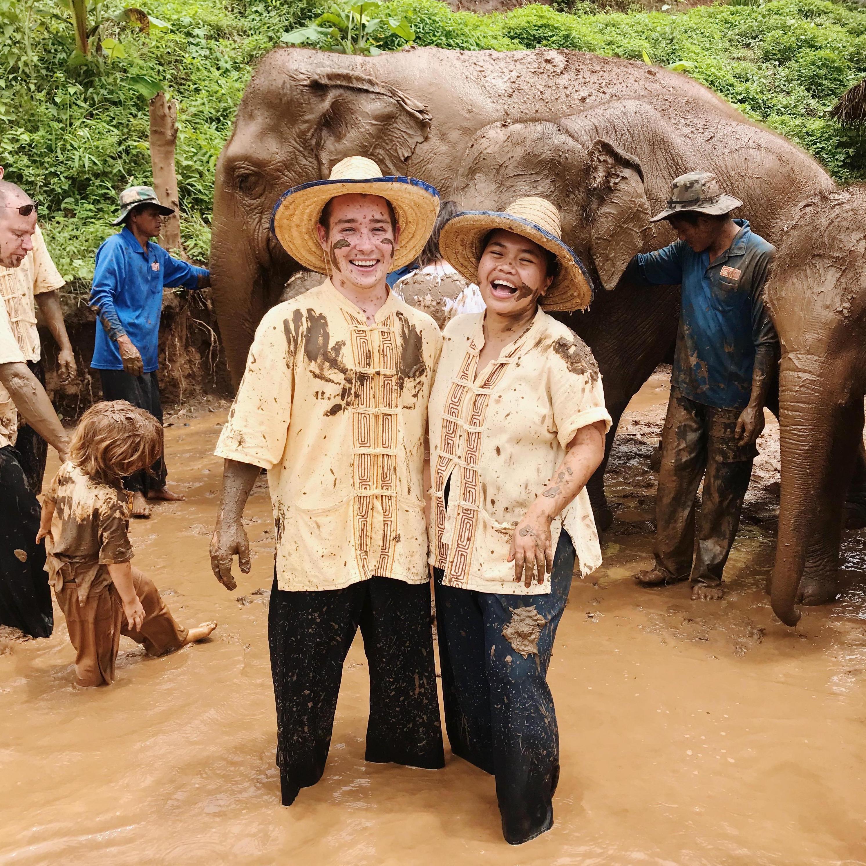 Giving baths to elephants
Chiang Mai Province, Thailand
July 2018
