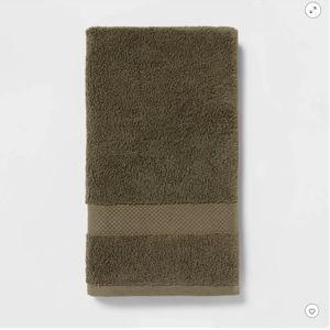 Performance Plus Hand Towel Dark Green - Threshold™: Cotton Terry, Fade-Resistant, 550-800 GSM, OEKO-TEX Certified