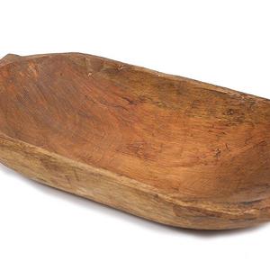 Deep Wooden Dough Bowl w/ Handles-Batea by Mexican Imports
