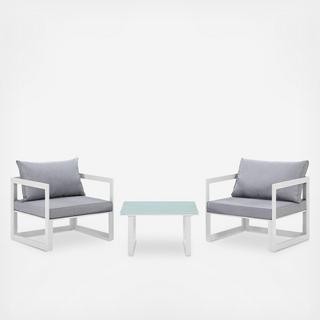 Fortuna 3-Piece Outdoor Patio Sectional Sofa Set